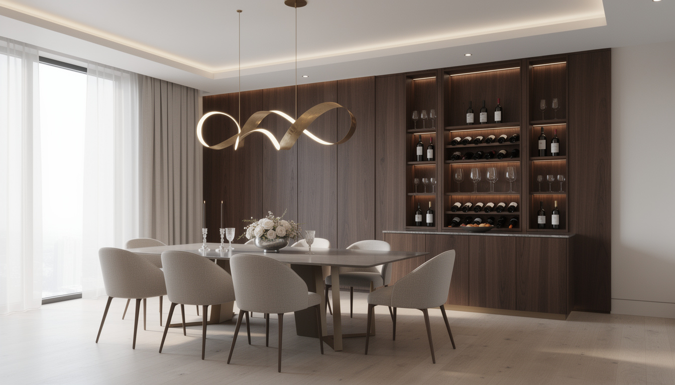 Sala de jantar planejada com aparador sob medida — imagem ilustrativa