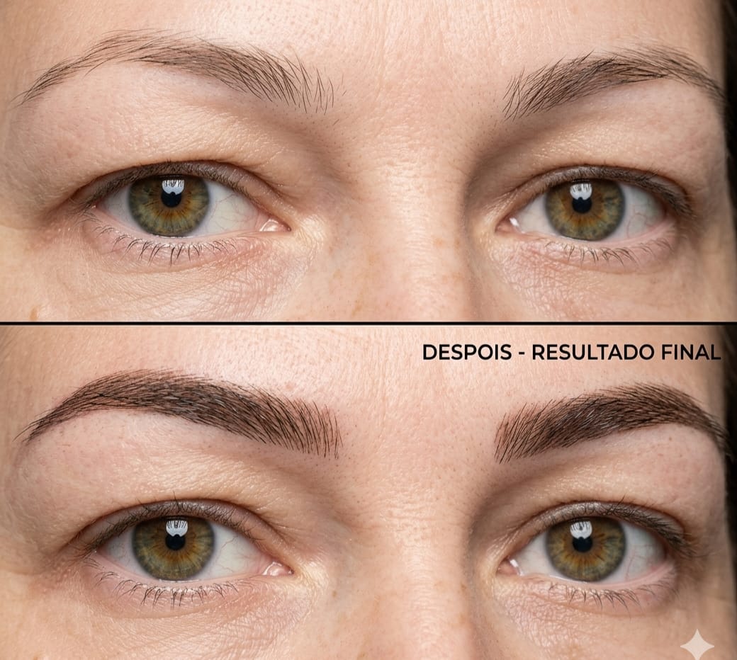 Micropigmentação de sobrancelha — resultado final